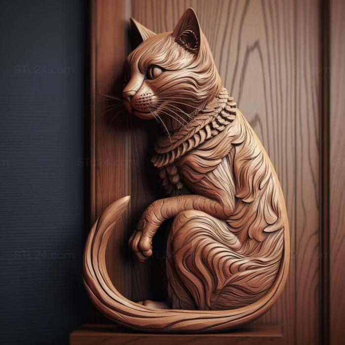 Nature and animals (st Minuet cat 2, NATURE_7102) 3D models for cnc